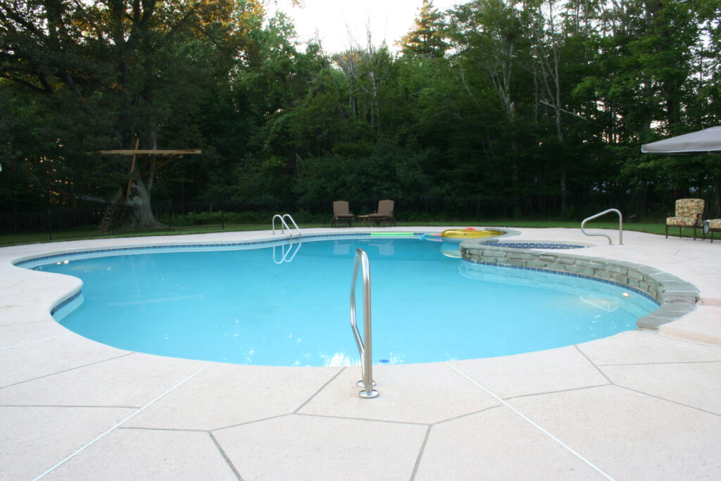 stampede concrete pool deck installation