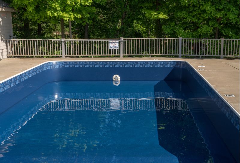 vinyl liner inground pool backyard